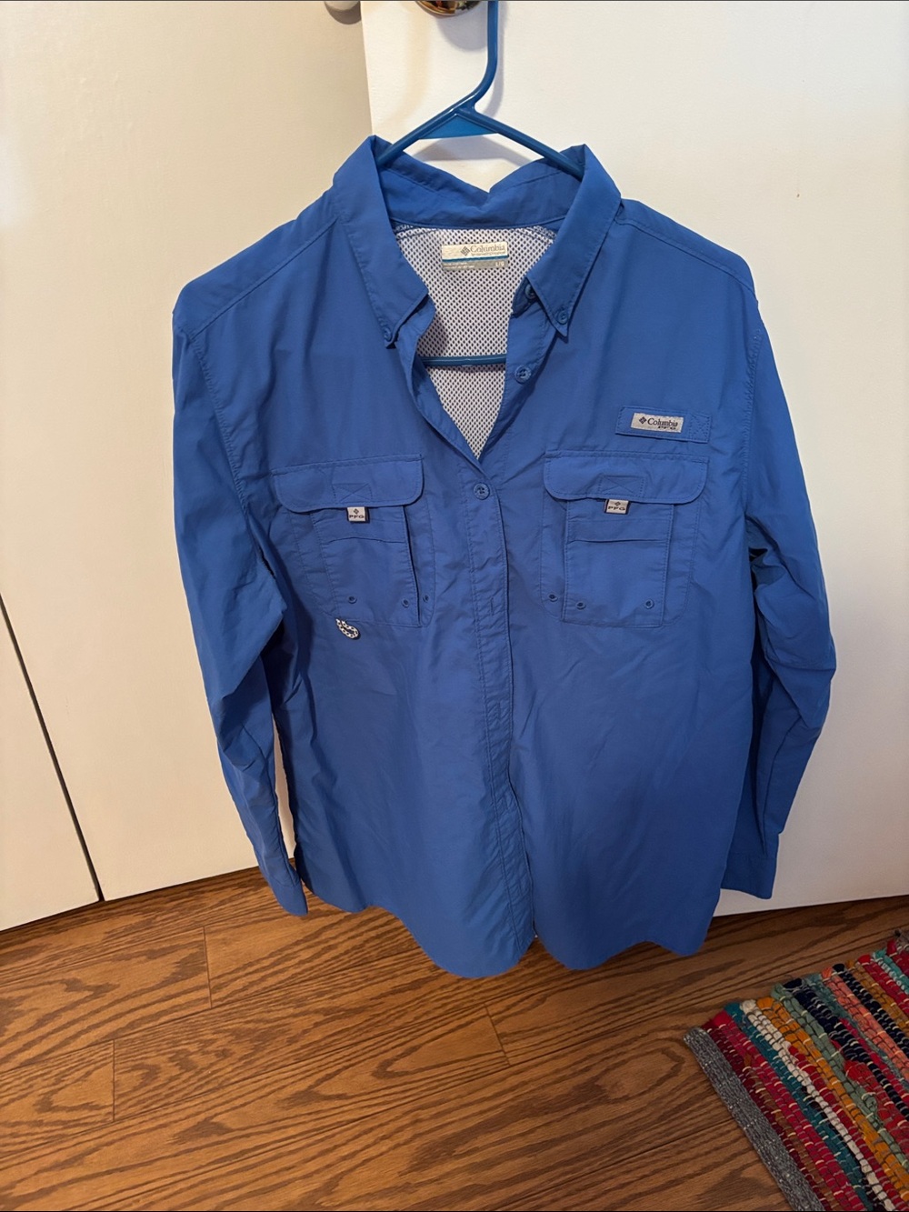 Columbia Men's Royal Blue Lightweight Fishing Shirt Jacket